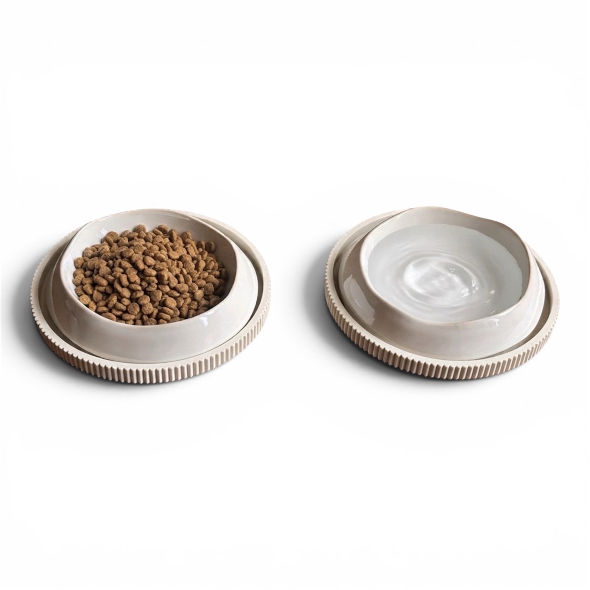 The Anti-Slip Ceramic Pet Bowl Set