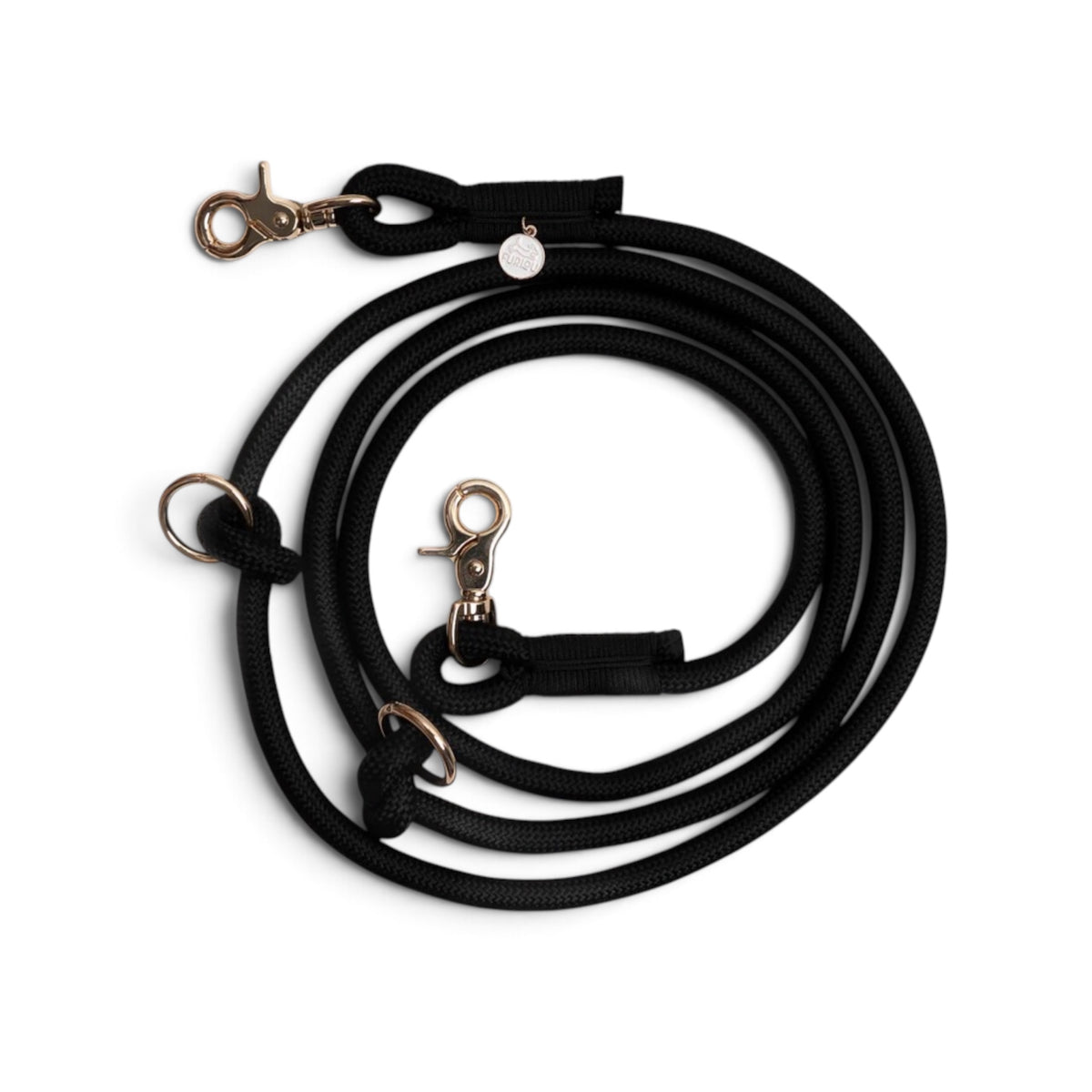 Hands Free Braided Leash- Black